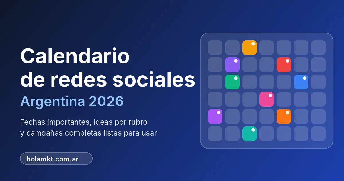 Calendario de redes sociales Argentina 2026